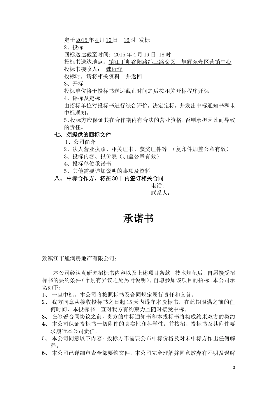 策划代理公司邀标书_第3页