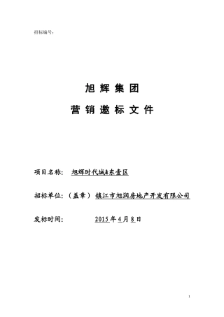 策划代理公司邀标书