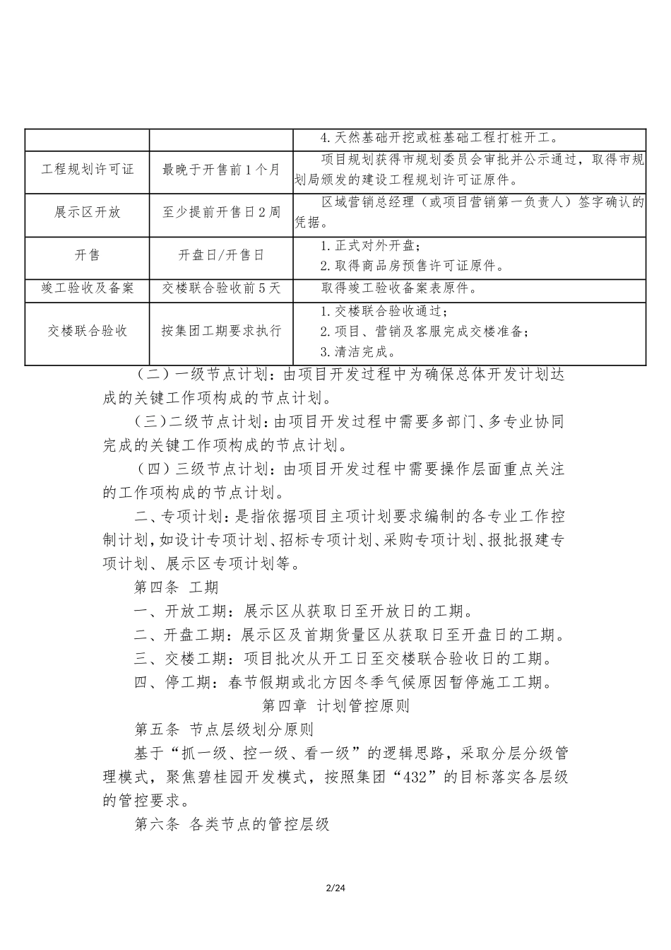 碧桂园集团进度计划管理办法(2018年版)_第2页