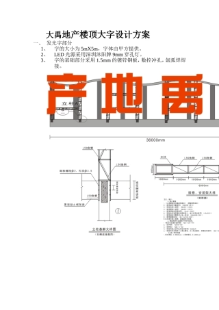 房地产楼顶大字设计方案-(二)