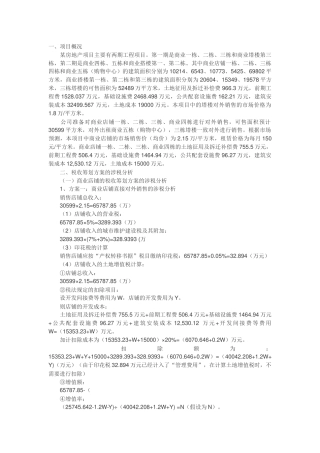 房地产公司税收筹划案例