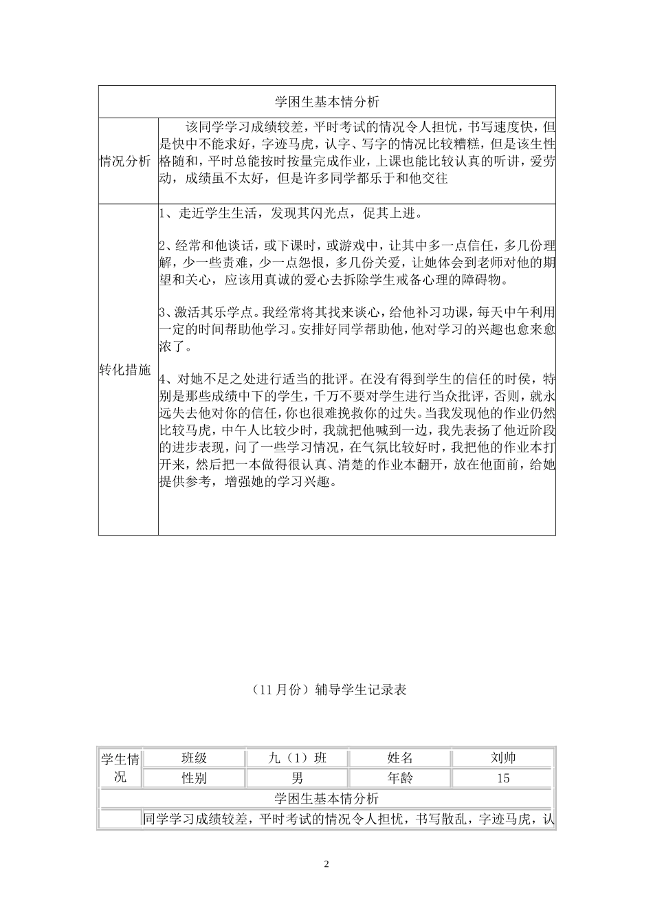 辅导学生记录表_第2页