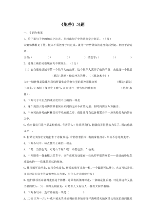 《炮兽》习题3