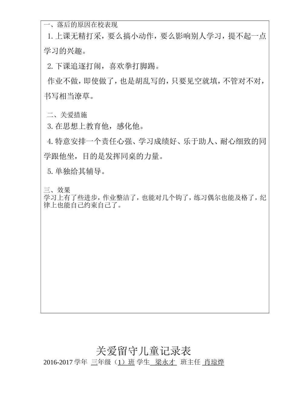 关爱留守儿童记录表_第2页