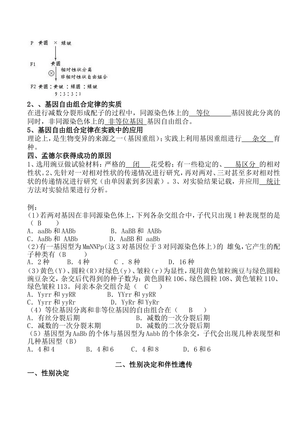高中生物遗传与变异知识点_第3页