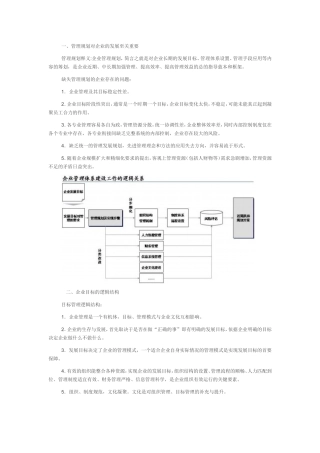 管理咨询新领域——管理规划