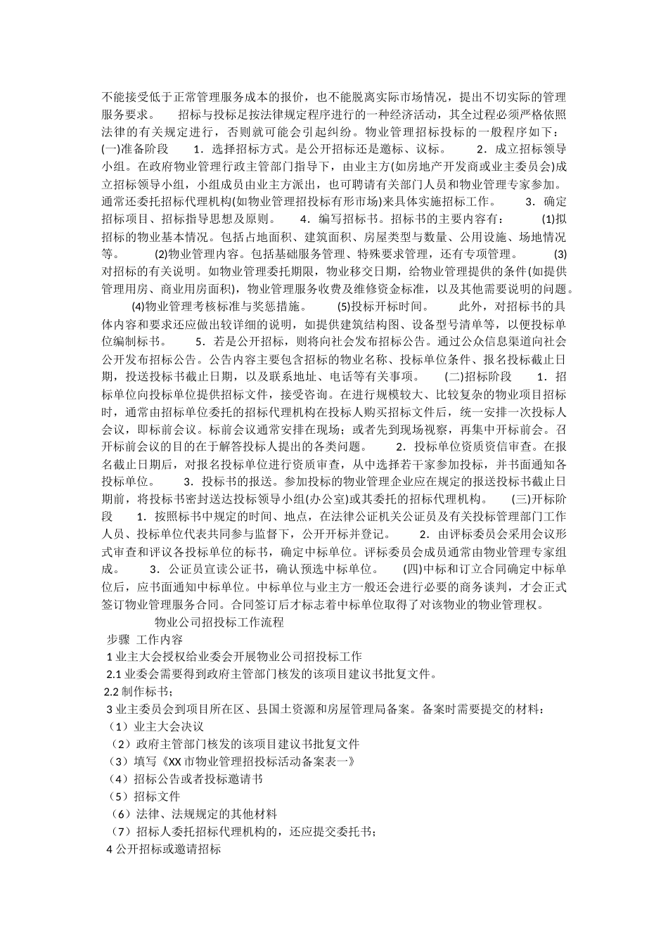 物业管理招投标的一般流程_第2页