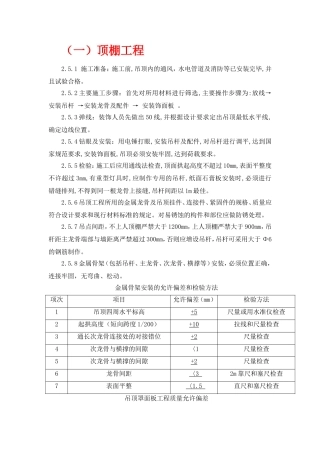 吊顶施工组织设计