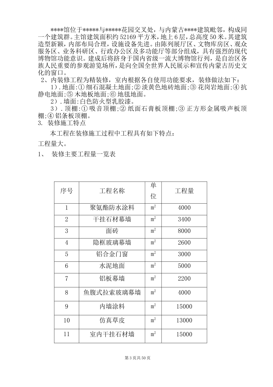 博物馆精装修施工组织设计_第3页