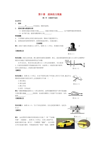 中考物理第十章 流体的力现象试卷  人教新课标版试卷
