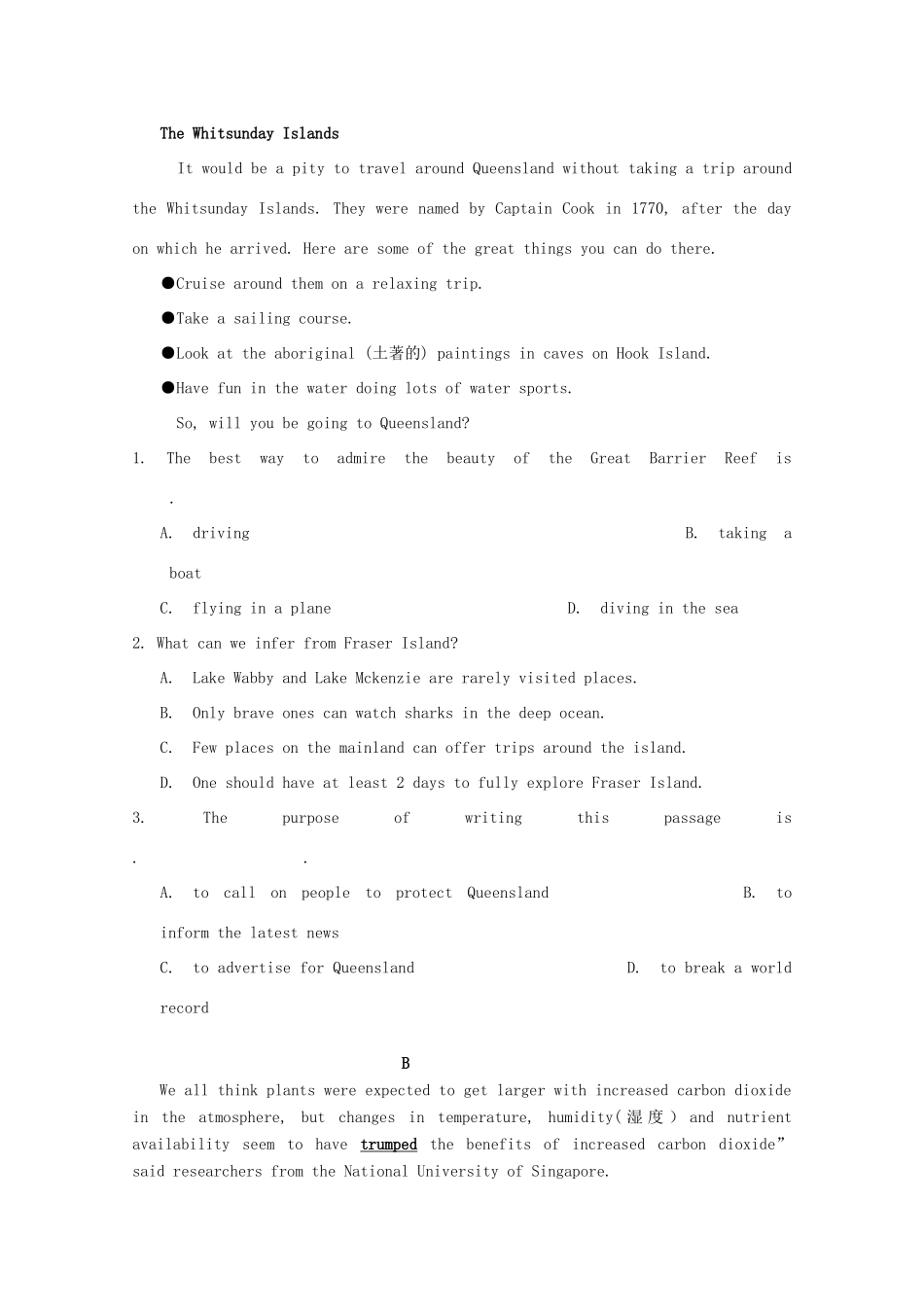 内蒙古赤峰二中高一英语4月月考试题_第2页