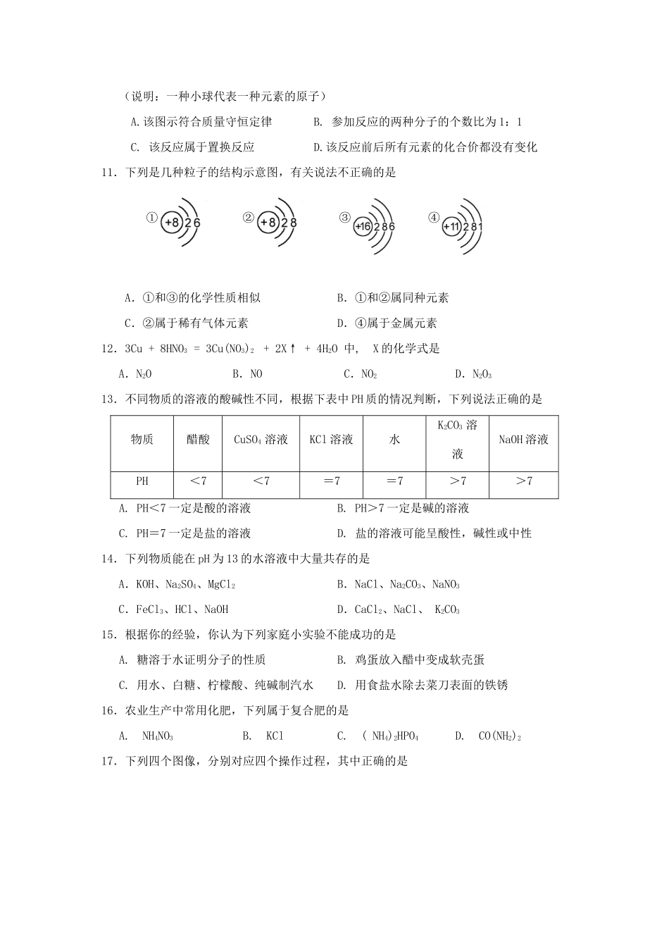 中考调研考试试卷试卷_第2页