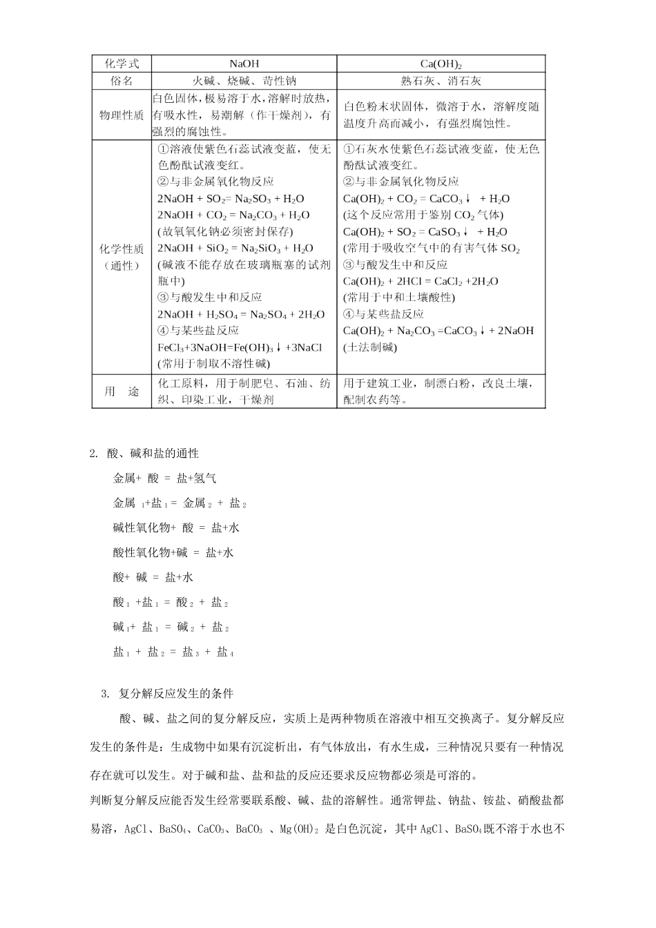 初三化学第八章复习 人教版 试题_第2页