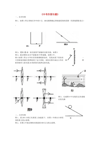 中考物理专题复习 作图试卷