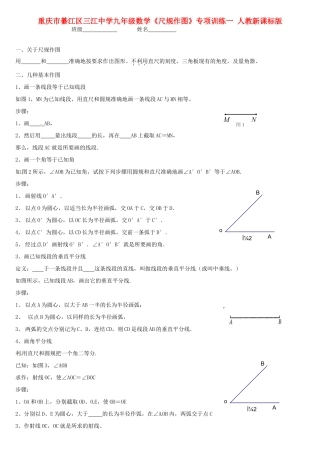 九年级数学(尺规作图)专项训练一 人教新课标版试卷