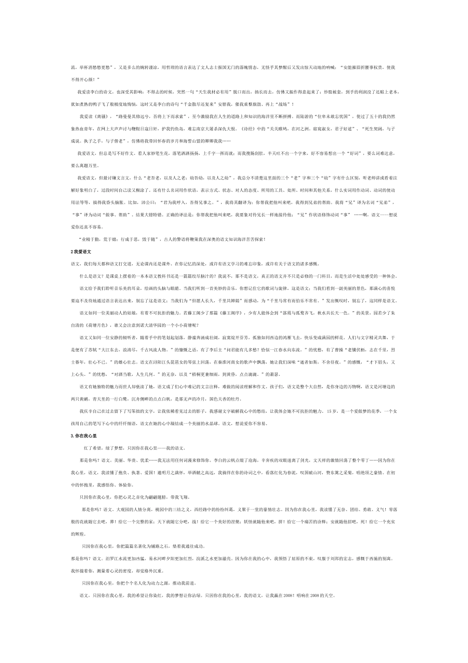 中考语文 作文应试材料试卷_第2页