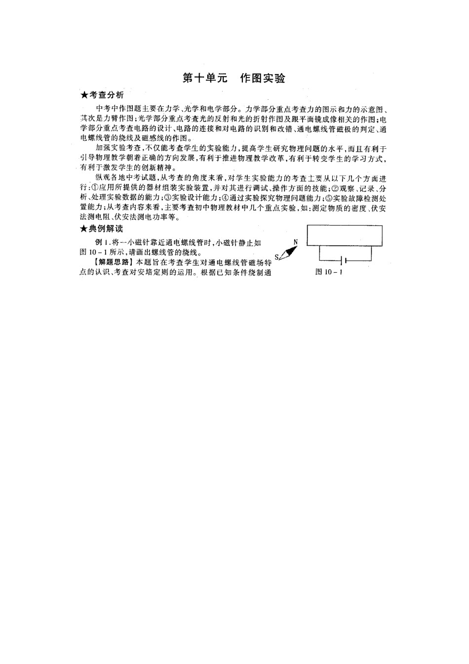 中考物理二轮复习经典资料大全 作图实验试卷_第1页