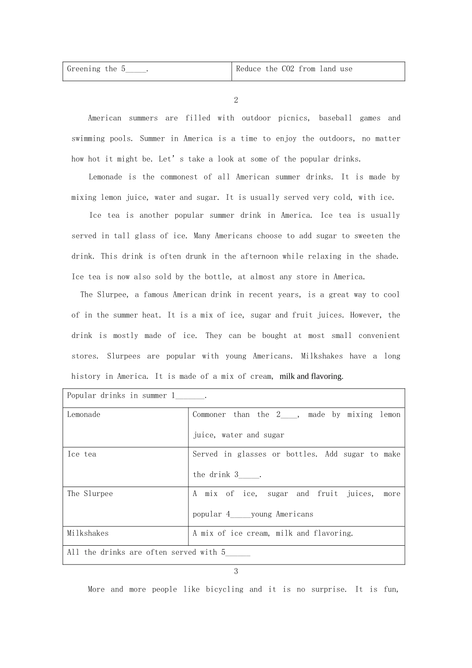 中考英语阅读填词专项训练四人教新目标版试卷_第2页