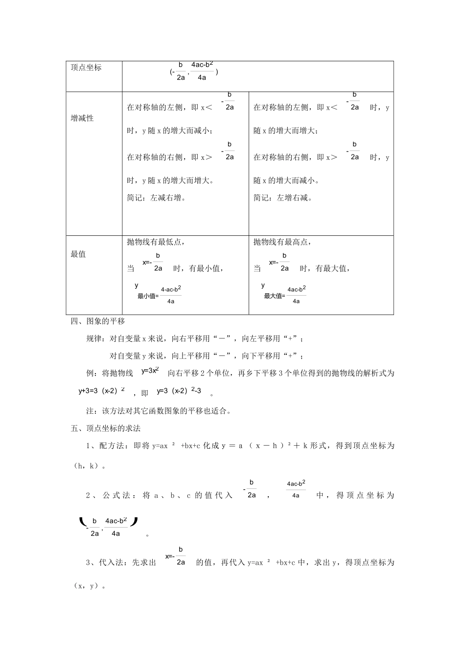 九年级数学下册 第26 二次函数小结 人教新课标版试卷_第2页