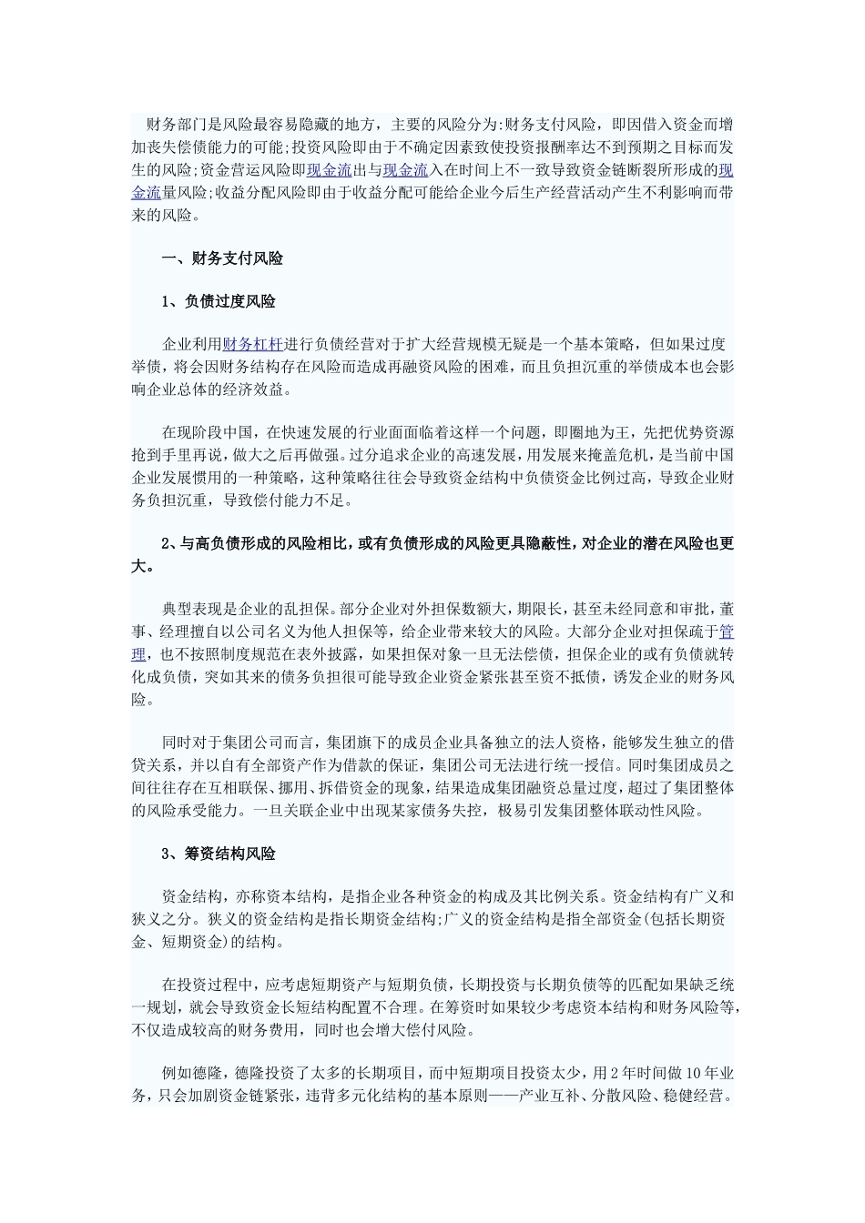 财务风险管理体系-(1)_第1页