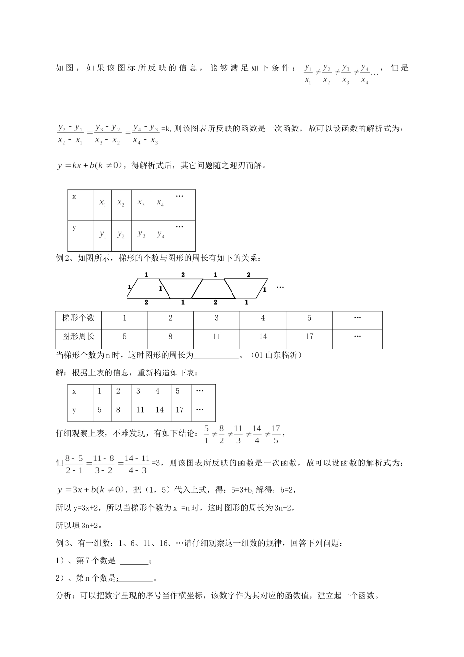 九年级数学借助图表来反映函数知识点分析试卷_第2页