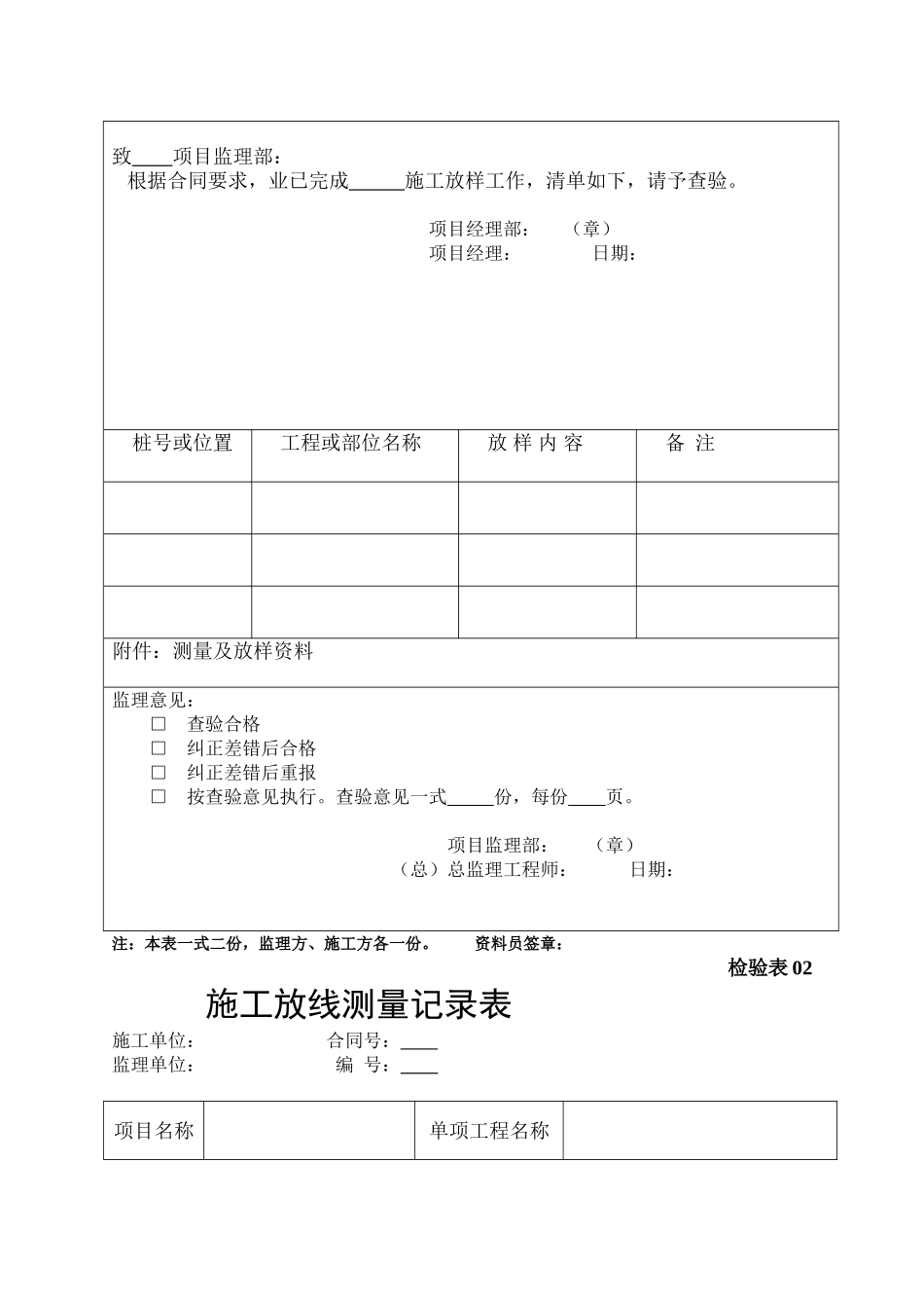 污水管网工程资料目录及表格_第2页