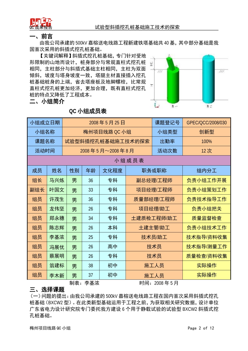 创新型QC小组成果总结材料范本_第2页
