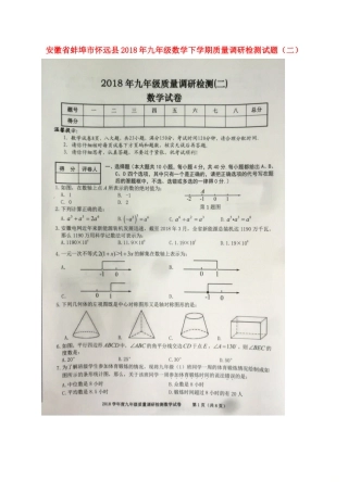 九年级数学下学期质量调研检测试卷(二)试卷
