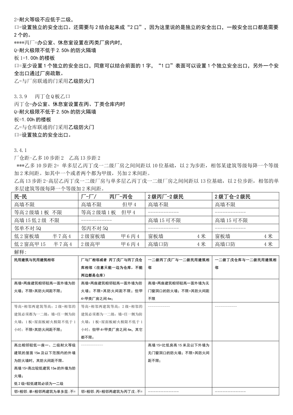 建筑设计防火规范快速记忆口诀_第3页