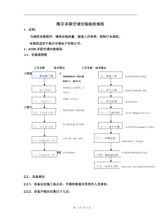 多联机安装规范