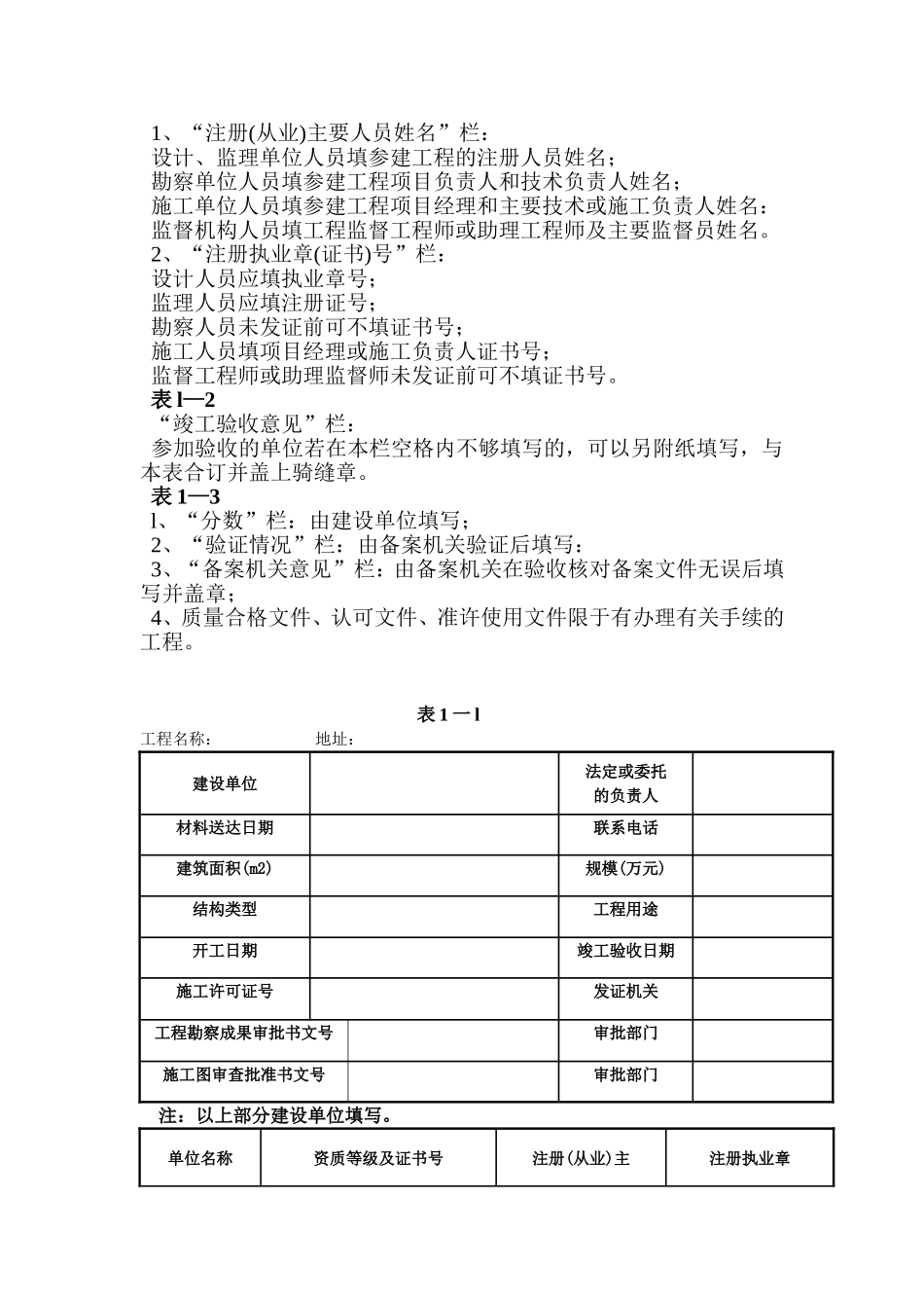 福建省房屋建筑和市政基础设施工程竣工验收备案表+_第2页