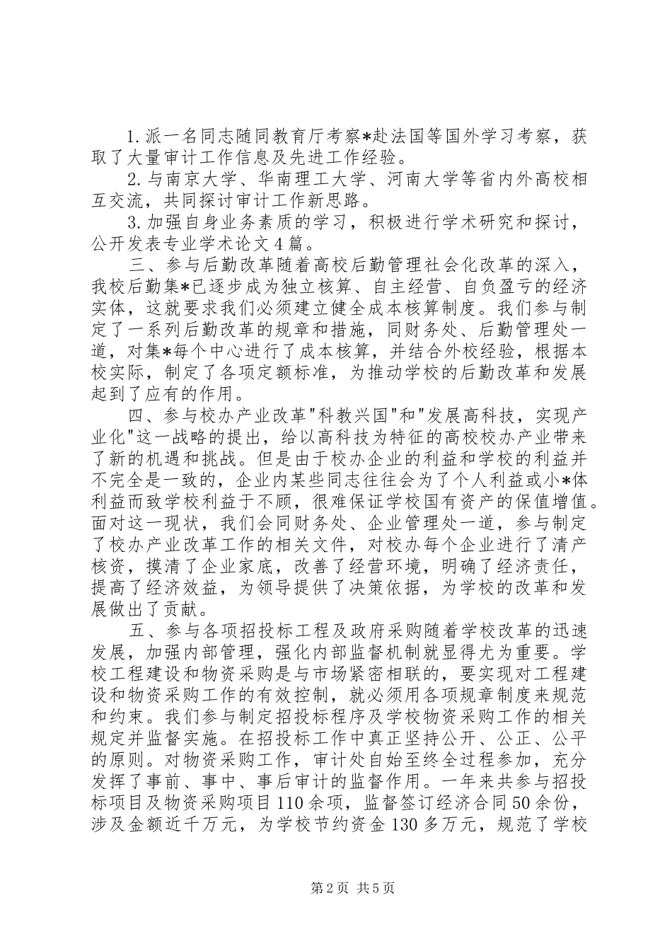 审计处工作总结 _第2页