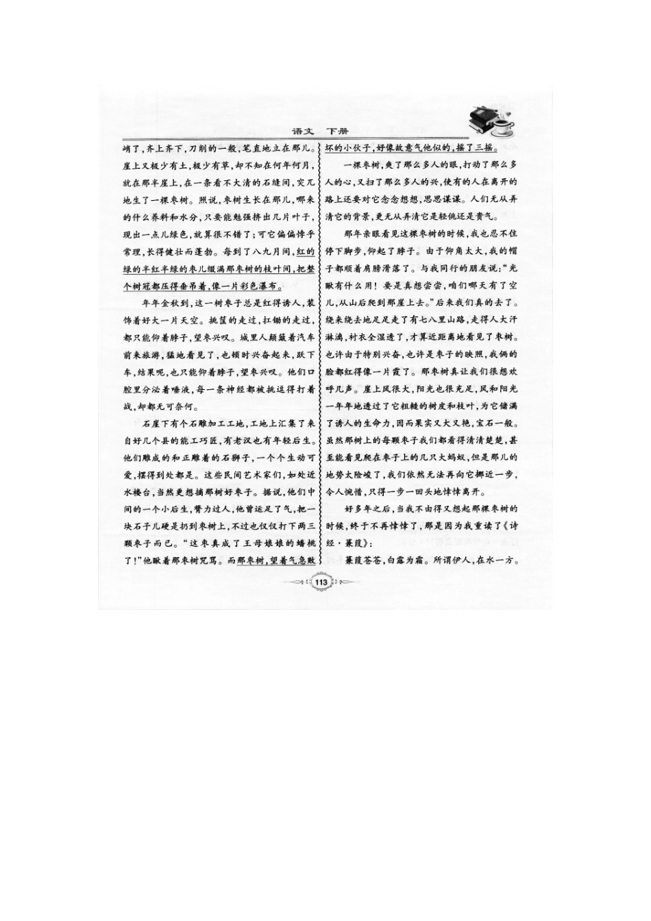 中考语文中招模拟试卷(七)试卷_第3页