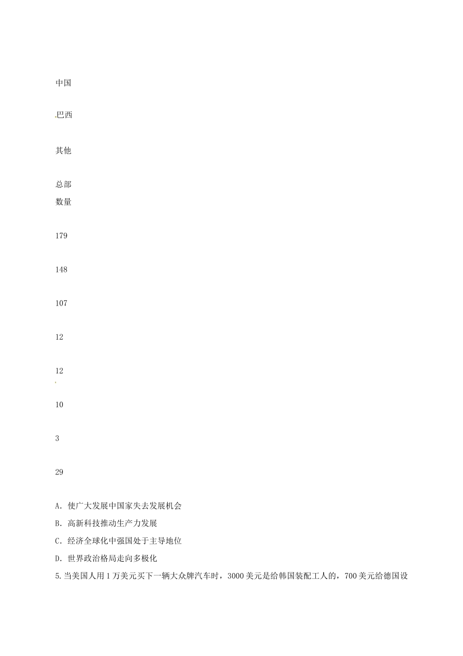 九年级历史下册 第七单元 战后世界格局的演变 第16课(世界经济的 全球化 )重难点、易错点 新人教版试卷_第2页