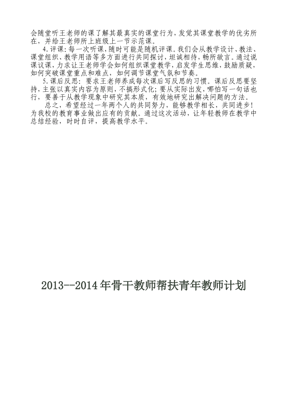 骨干教师帮扶青年教师计划_第2页
