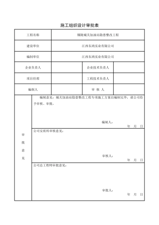 施工组织设计审批表