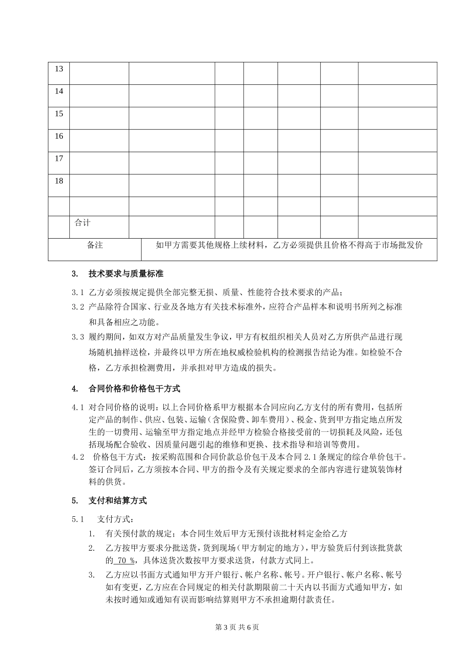 建筑装饰材料采购合同_第3页