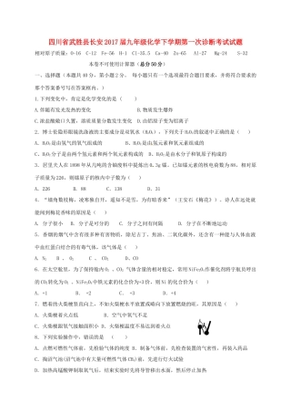 九年级化学下学期第一次诊断考试试卷试卷