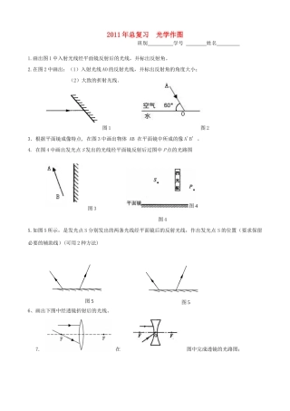 中考物理光学作图总复习 光学作图试卷