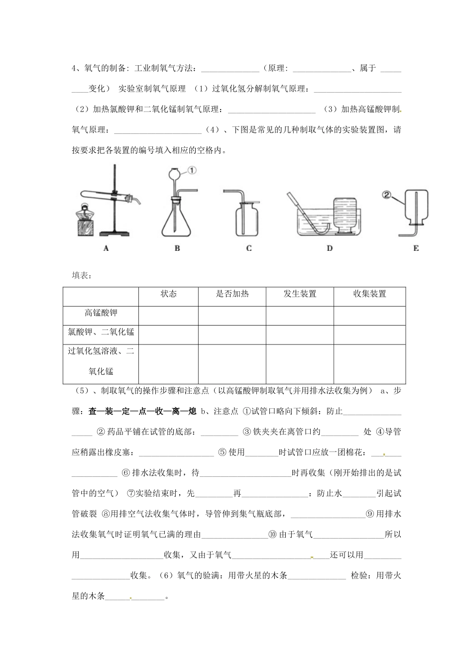 九年级化学上册 第二单元 我们周围的空气知识点整理 新人教版试卷_第2页