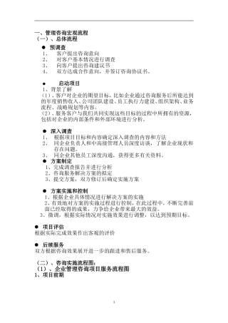 管理咨询业务流程