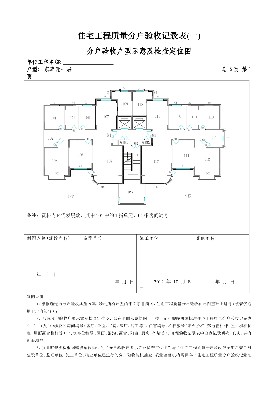 分户验收记录全套填写范例_第1页