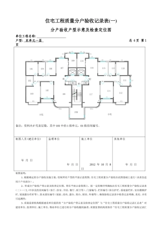 分户验收记录全套填写范例