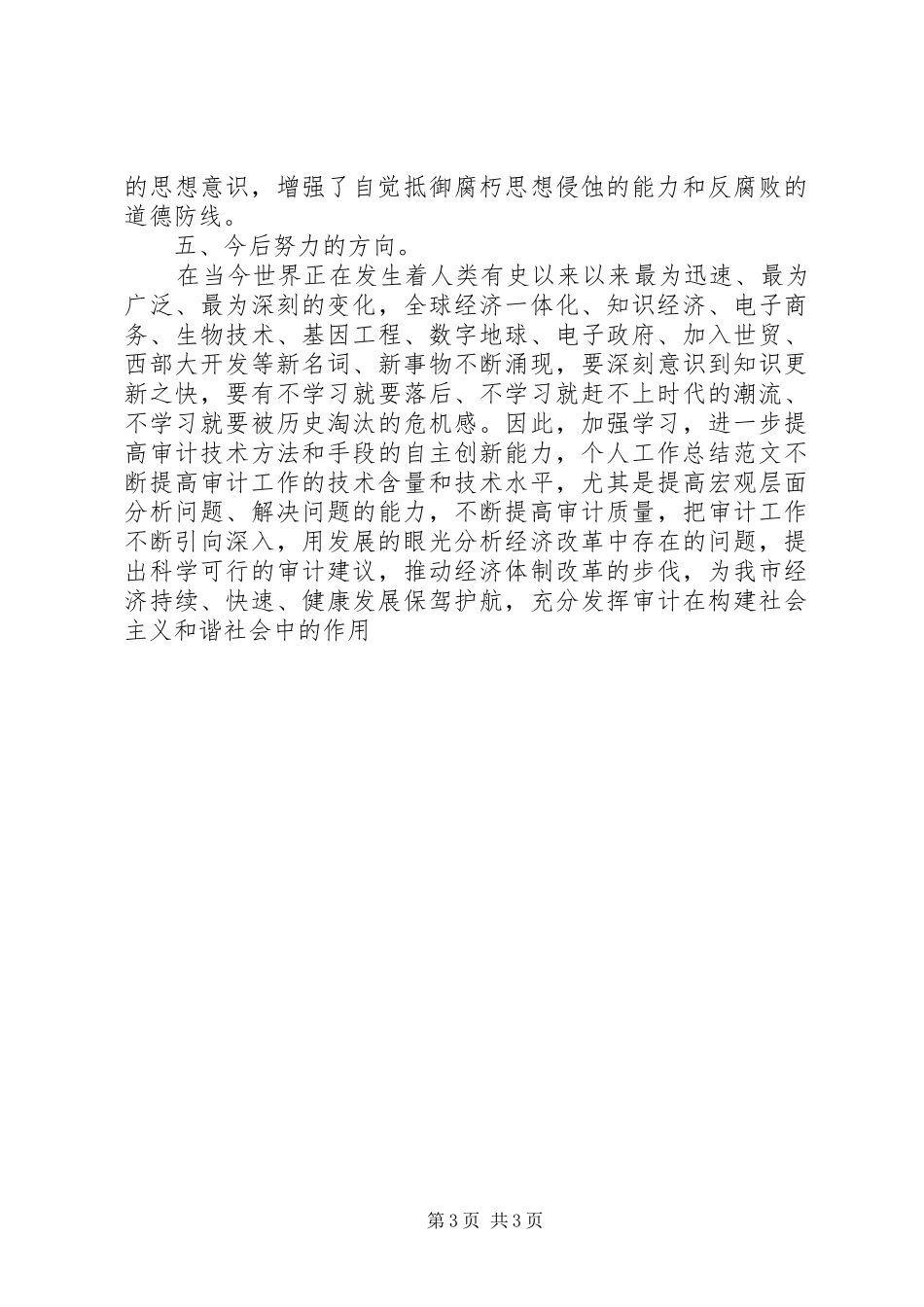 审计工作个人总结 _第3页
