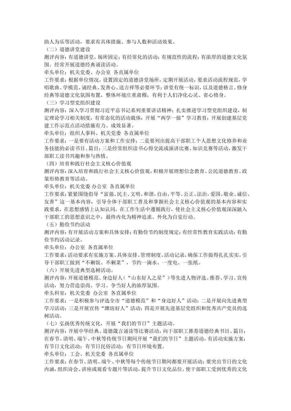 文明单位创建工作实施方案_第2页