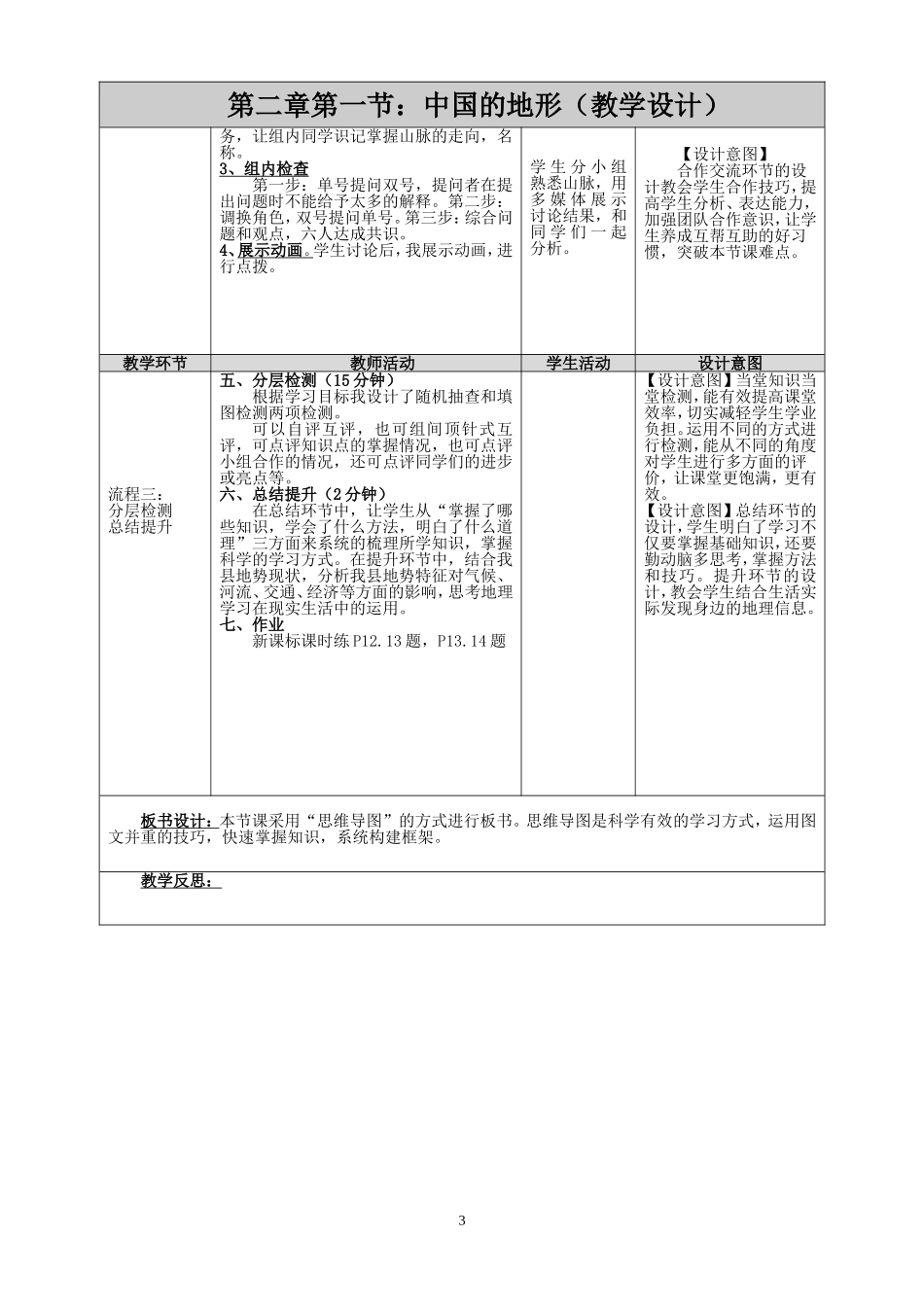 地理优质课《中国地形》教学设计_第3页