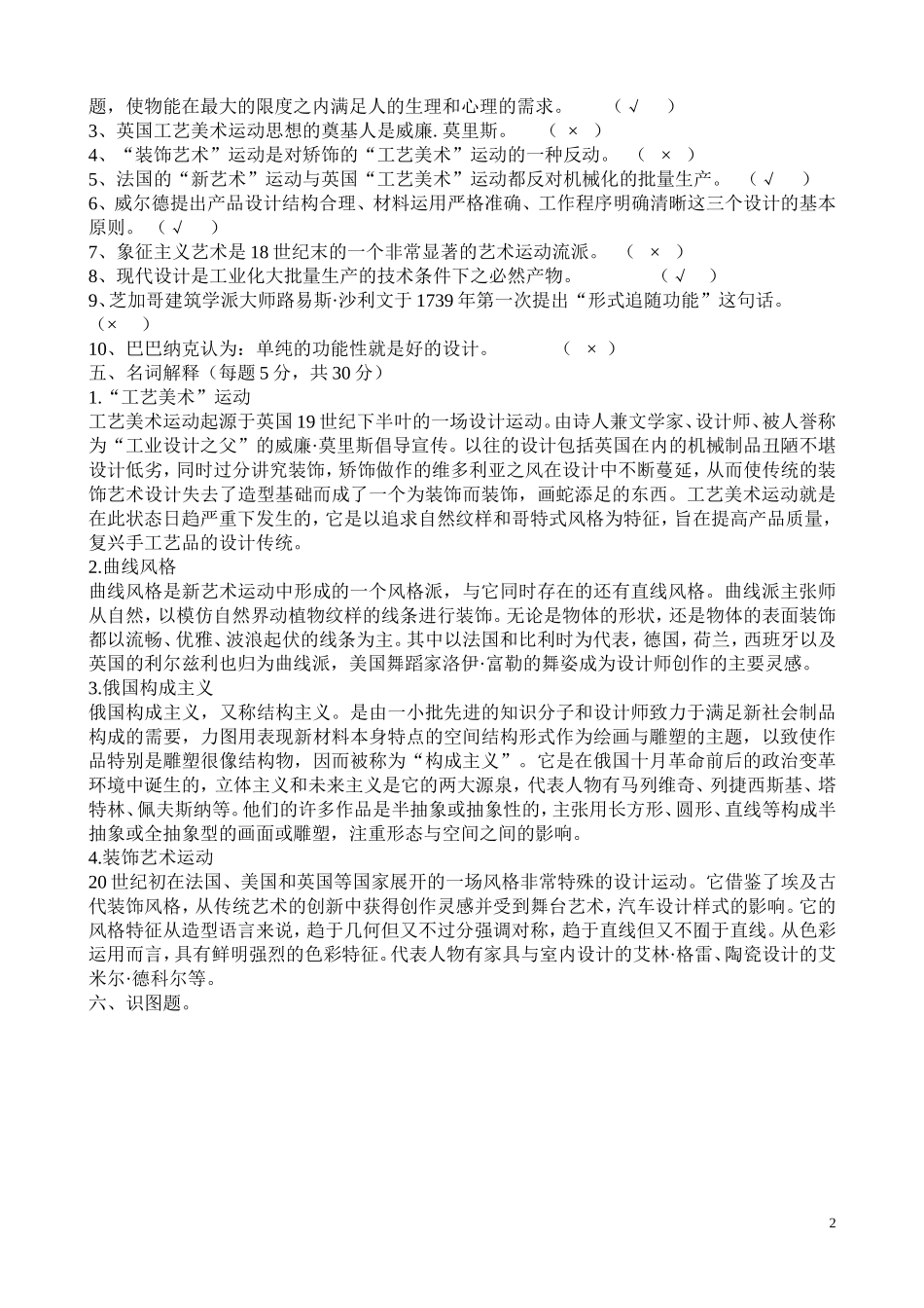 现代设计史试题合集_第2页