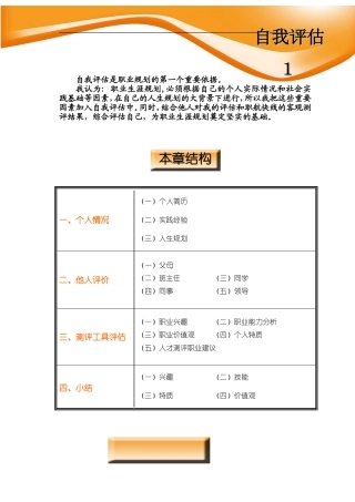 大学生职业生涯规划-自我评估
