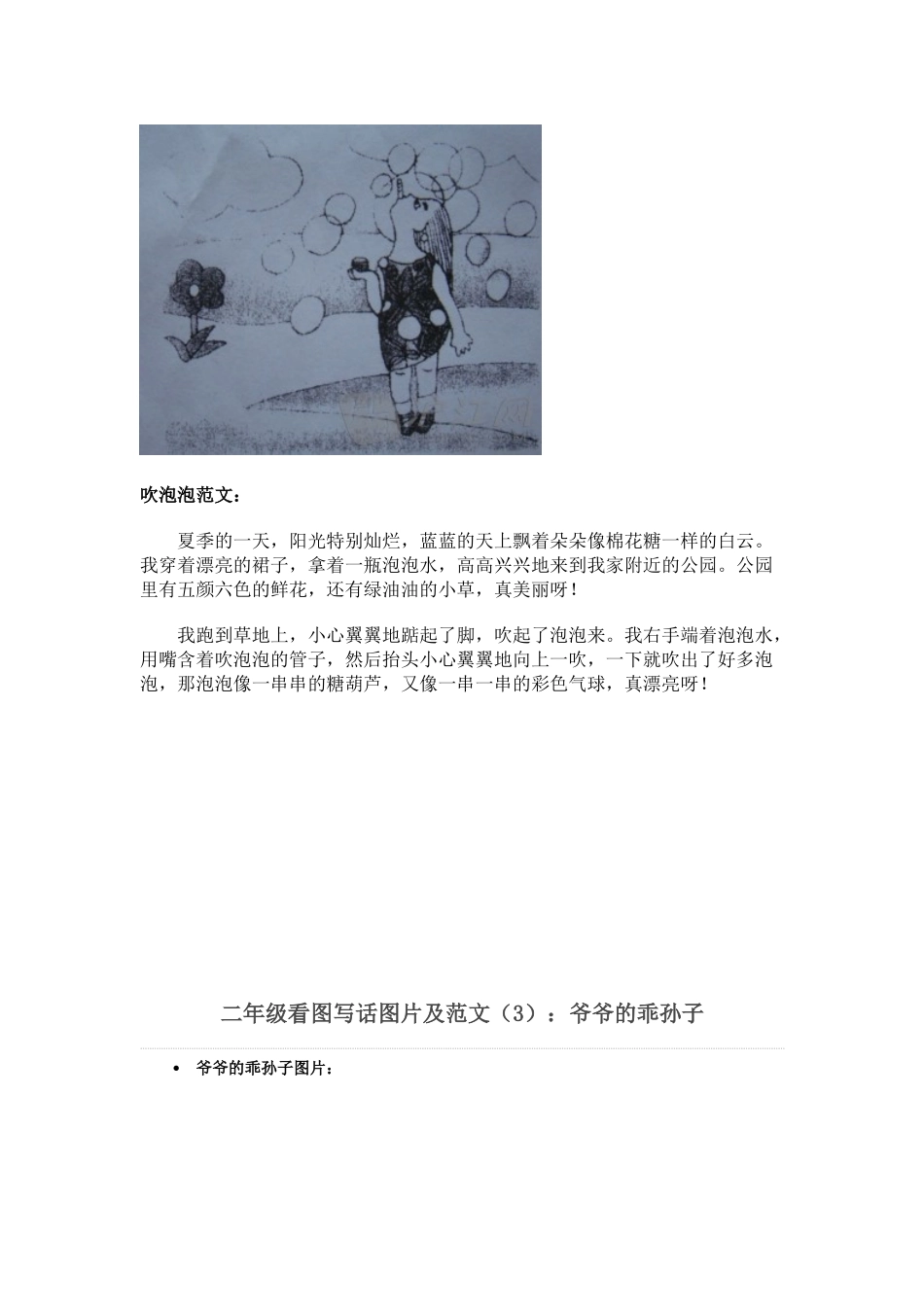 二年级看图写话图片范文及练习_第2页