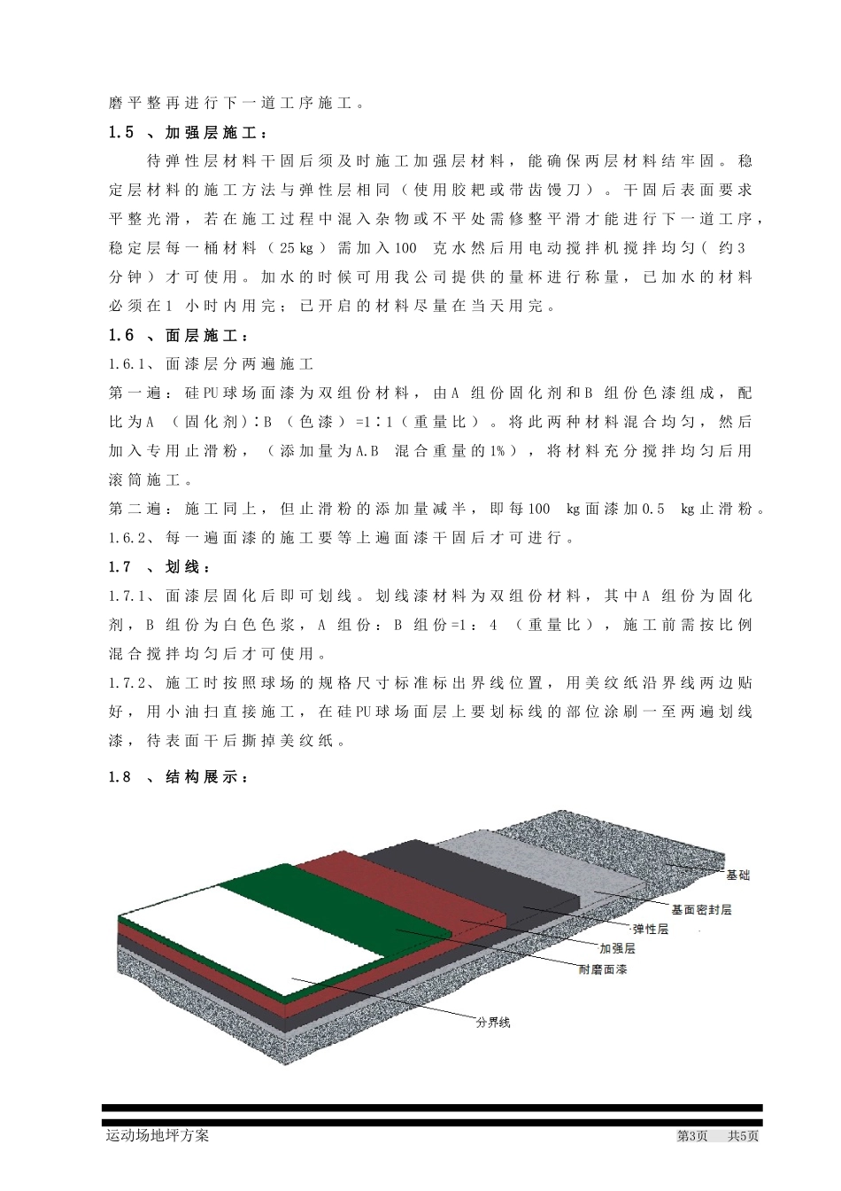 硅PU篮球场面层施工方案_第3页